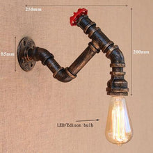 Load image into Gallery viewer, Iron Water Pipe Vintage Wall Lamp