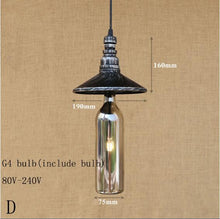 Load image into Gallery viewer, Modern Bottle Pendant Lamp