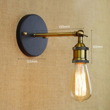 Load image into Gallery viewer, Gold Copper Vintage Wall Lamp