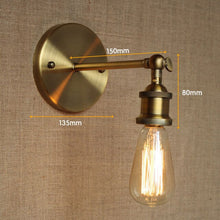 Load image into Gallery viewer, Gold Copper Vintage Wall Lamp