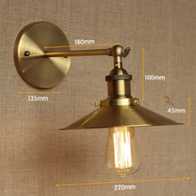 Load image into Gallery viewer, Gold Copper Vintage Wall Lamp