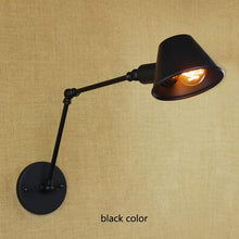 Load image into Gallery viewer, Matte Black Loft Retro wall lamp