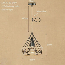 Load image into Gallery viewer, Loft Retro Industrial European Style Pendant Lamp