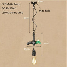 Load image into Gallery viewer, Vintage lron Hanging Lamp