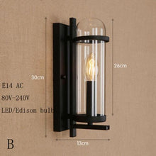 Load image into Gallery viewer, Modern Glass Iron Wall Lamp