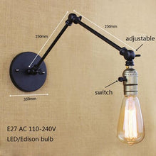 Load image into Gallery viewer, vintage black wall lamp
