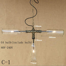 Load image into Gallery viewer, Modern Vintage glass pendant lamp