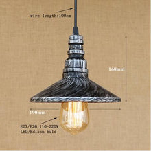 Load image into Gallery viewer, 4 color Loft Iron pendant lamp