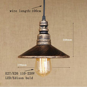 4 color Loft Iron pendant lamp