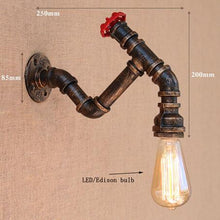Load image into Gallery viewer, Water pipe vintage wall lamp