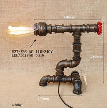 Load image into Gallery viewer, Black workroom table lamp