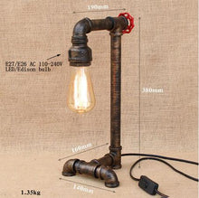Load image into Gallery viewer, Black workroom table lamp