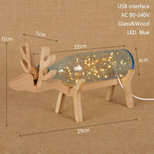 Load image into Gallery viewer, Modern wooden&amp;glass table lamp