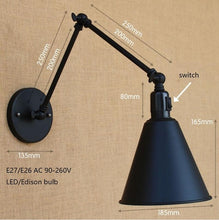 Load image into Gallery viewer, Loft Black Retro Wall Lamp