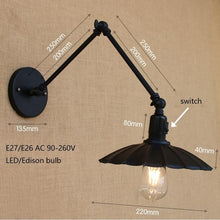 Load image into Gallery viewer, Loft Black Retro Wall Lamp