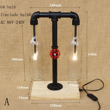 Load image into Gallery viewer, Glass Bottle lampshade desk light