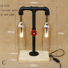 Load image into Gallery viewer, Glass Bottle lampshade desk light