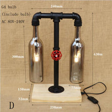 Load image into Gallery viewer, Glass Bottle lampshade desk light