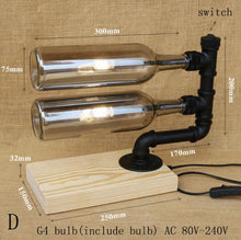 Load image into Gallery viewer, Modern glass Bottle desk light