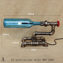 Load image into Gallery viewer, Glass Bottle Desk Lamp