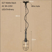 Load image into Gallery viewer, Vintage lron Black Hang Lamp