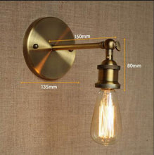 Load image into Gallery viewer, LOFT Antique Gold Metal Wall Lamp