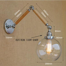 Load image into Gallery viewer, Retro Glass Ball Shade Wall Lamp