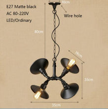 Load image into Gallery viewer, Vintage Iron Black Pendant Lamp