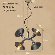 Load image into Gallery viewer, Vintage Iron Black Pendant Lamp