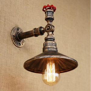 Water pipe Vintage wall lamp