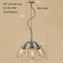 Load image into Gallery viewer, Vintage iron silver pendant lamp