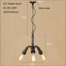 Load image into Gallery viewer, Loft Black Metal Pendant Lamp