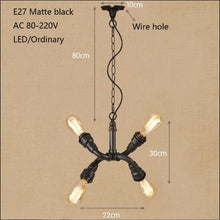 Load image into Gallery viewer, Loft Retro Black Metal Pendant Lights