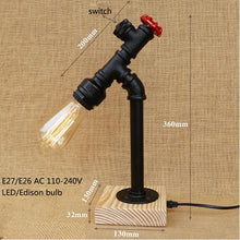 Load image into Gallery viewer, Loft Retro Black Table Lamp