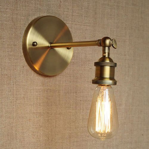 Vintage Loft Gold Metal Wall lamp