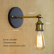 Load image into Gallery viewer, Vintage Loft Gold Metal Wall lamp