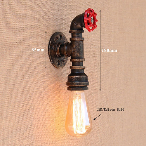 Water Pipe Vintage Wall Lamp