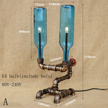 Load image into Gallery viewer, Livingroom Glass Bottle Desk Lamp