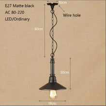 Load image into Gallery viewer, Vintage Iron Black Pendant Lamp
