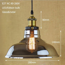 Load image into Gallery viewer, Vintage loft Glass Pendant Lamp