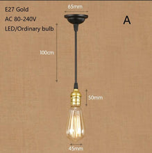 Load image into Gallery viewer, Retro Industrial Gold Pendant Lamp