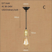 Load image into Gallery viewer, Retro Industrial Gold Pendant Lamp