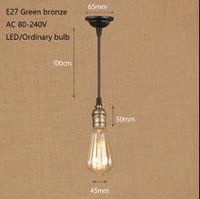 Load image into Gallery viewer, Vintage Bronze Iron Pendant Lamp