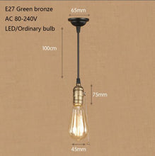 Load image into Gallery viewer, Vintage Bronze Iron Pendant Lamp