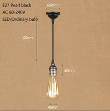 Load image into Gallery viewer, Vintage Pearl Black Pendant Lamp