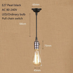 Vintage Pearl Black Pendant Lamp