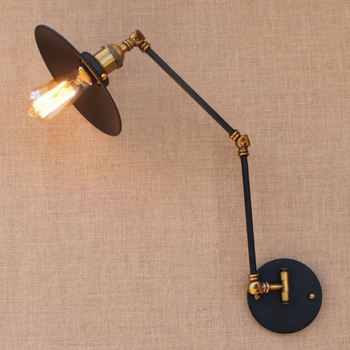 Vintage retro black wall lamp