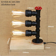 Load image into Gallery viewer, Modern Iron Wood  Table Lamp