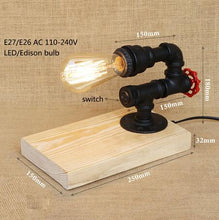 Load image into Gallery viewer, Modern Iron Wood  Table Lamp