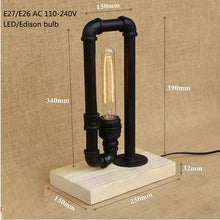 Load image into Gallery viewer, Modern Iron Wood  Table Lamp